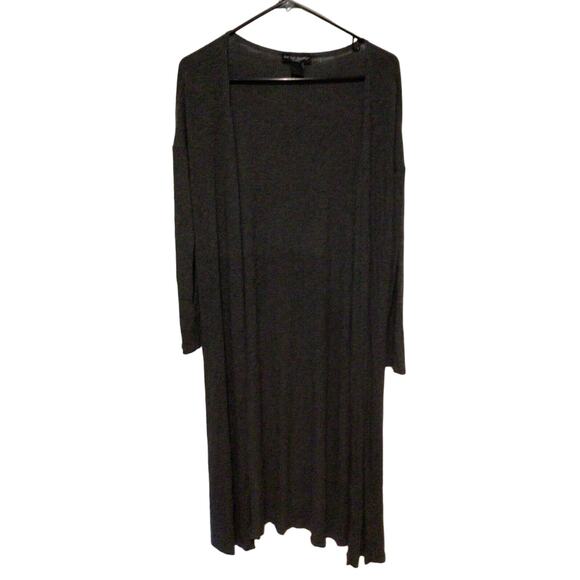 See You Monday Gray Long Sleeve Side Slit Duster Cardigan Women’s Size Medium - Picture 3 of 4